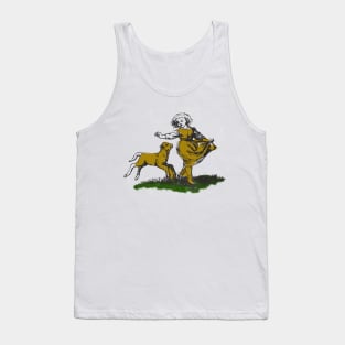 happy farmer's daughter and dog Tank Top